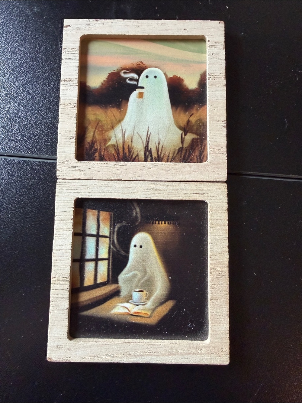 New Target Bullseye Playground Mini Magnet Art Ghost Reading Drinking Coffee Set